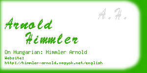 arnold himmler business card